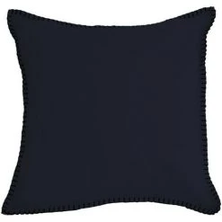 Coussin En Coton Lavé 40x40 Cm SPIRIT Orage, Par Soleil D'Ocre - Bleu