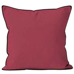 Coussin En Microfibre Lavée 40x40 Cm BOHEME Framboise, Par Soleil D'Ocre - Framboise