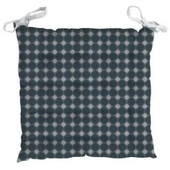 Dessus De Chaise Capitonné 40x40x5 Cm LISBONNE, Par Soleil D'Ocre - Blanc