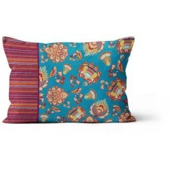 Coussin 32x50 JAIPUR, Par Soleil D'Ocre - Bleu