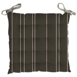 Dessus De Chaise Capitonné En Coton 40x40x5 Cm KENT Taupe Et écru, Par Soleil D'ocre - Taupe