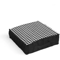 Coussin De Sol Coton VICTORIA, Par Soleil D'ocre - Noir