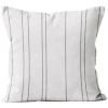 Coussin Décoratif 40x40 Cm En Coton KENT Blanc Et Gris, Par Soleil D'ocre - Blanc