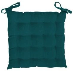 Dessus De Chaise Capitonné En Velours VELVET Bleu Canard, Par Soleil D'Ocre - Bleu