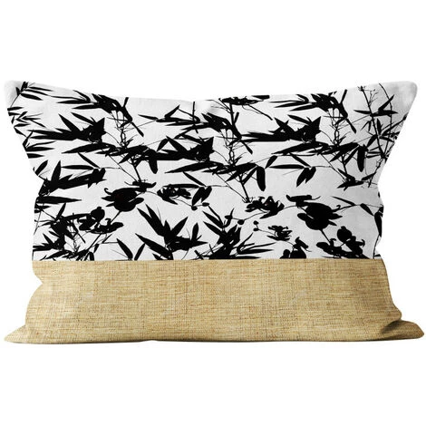 Coussin En Coton Et Jute MAYLINE 32x50 Cm, Par Soleil D'ocre - Blanc 1 Coussin En Coton Et Jute MAYLINE 32x50 Cm, Par Soleil D'ocre - Blanc