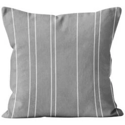 Coussin Décoratif 40x40 Cm En Coton KENT Gris Et Blanc, Par Soleil D'ocre - Gris