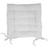 SOLEIL D'OCRE Dessus De Chaise Capitonné En Coton 40x40x5 Cm PANAMA Blanc - Blanc