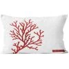 Housse De Coussin 32x50 Cm CORAIL, Par Soleil D'Ocre - Blanc