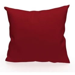 Housse De Coussin Unie 60x60 Cm ALIX Rouge, Par Soleil D'ocre - Rouge