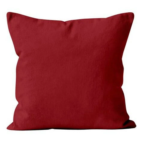 Housse De Coussin Unie 40x40 Cm ALIX Rouge, Par Soleil D'ocre - Rouge 2 Housse De Coussin Unie 40x40 Cm ALIX Rouge, Par Soleil D'ocre - Rouge – Image 2