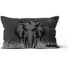 Housse De Coussin 32x50 Cm ELEPHANT, Par Soleil D'Ocre - Gris