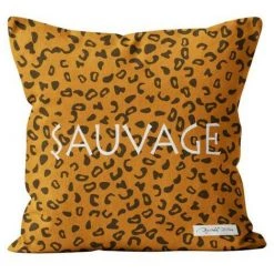 Housse De Coussin 40x40 Cm SAUVAGE, Par Soleil D'Ocre - Orange