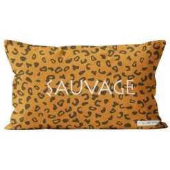 Housse De Coussin 32x50 Cm SAUVAGE, Par Soleil D'Ocre - Orange