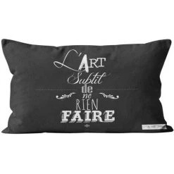 Housse De Coussin 32x50 Cm SUBTIL Gris, Par Soleil D'Ocre - Gris