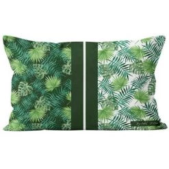 SOLEIL D'OCRE Housse De Coussin Coton 32x50 VEGETAL - Vert