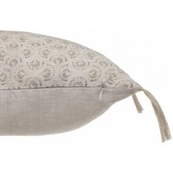 Atmosphera - Coussin En Lin Beige Imprimé Art Déco Avec Pompons 30 X 50 Cm - Beige -France Coussin et housse de coussin Soldes Boutique 53726664 3