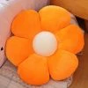 AIDUCHO Oreiller De Sol à Fleurs Mignon Coussin De Décoration Indie Oreiller Pour Filles Jouets En Peluche Pour Enfants Lecture De Coin Pour Regarder La Télévision (Orange, 30cm)
