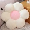 AIDUCHO Oreiller De Sol à Fleurs Mignon Coussin De Décoration Indie Oreiller Pour Filles Jouets En Peluche Pour Enfants Lecture De Coin Pour Regarder La Télévision (Blanc, 30cm)