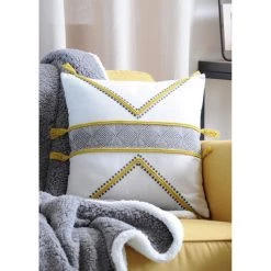 HOMEMAISON Coussin Au Style Ethnique Ecru 40 X 40 Cm - Ecru
