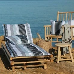 HOMEMAISON Coussin Outdoor Bayadère Gris 45 X 45 Cm - Gris -France Coussin et housse de coussin Soldes Boutique 53907983 3