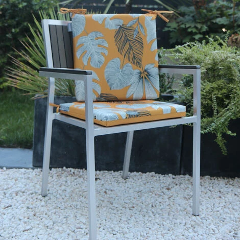 HOMEMAISON Galette De Chaise Outdoor Tropical Tournesol 40 X 40 Cm - Tournesol 2 HOMEMAISON Galette De Chaise Outdoor Tropical Tournesol 40 X 40 Cm - Tournesol – Image 2