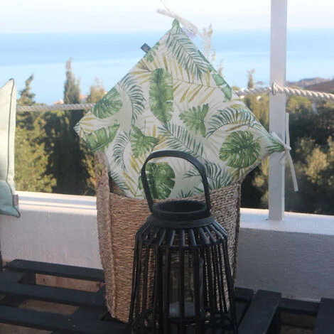 HOMEMAISON Galette De Chaise Outdoor Exotique Vert 40 X 40cm - Vert 1 HOMEMAISON Galette De Chaise Outdoor Exotique Vert 40 X 40cm - Vert