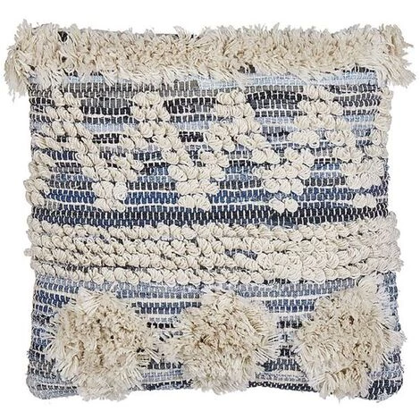 BELIANI Coussin Décoratif En Tissu Beige 45x10cm - Beige 1 BELIANI Coussin Décoratif En Tissu Beige 45x10cm - Beige