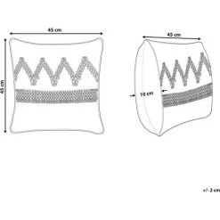 BELIANI Coussin Décoratif En Tissu Beige 45x10cm - Beige 5 BELIANI Coussin Décoratif En Tissu Beige 45x10cm - Beige -France Coussin et housse de coussin Soldes Boutique 53909899 3