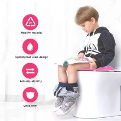 DECKON Réducteur De Siège De Toilette Pliable Antidérapant Tapis De Toilette Facile à Transporter Et à Ranger Blanc -France Coussin et housse de coussin Soldes Boutique 53921457 3