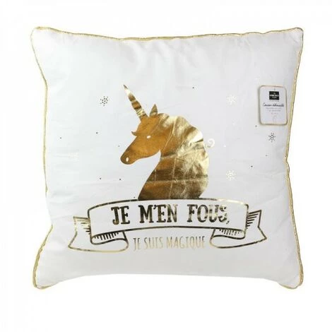 JARDIRICODECO Coussin Licorne 40x40cm, 2-fois Assorti 2 JARDIRICODECO Coussin Licorne 40x40cm, 2-fois Assorti – Image 2