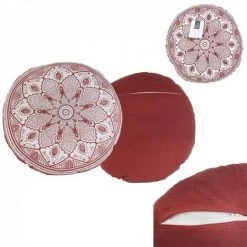 JARDIRICODECO Coussin Dehoussable Mirage Rond Orange 40cm