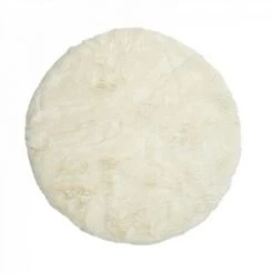 JARDIRICODECO Galette Chaise Imit Fourrure Fin Ecru 34cm -France Coussin et housse de coussin Soldes Boutique 53960472 3