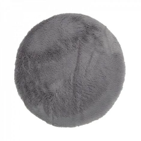 JARDIRICODECO Galette Chaise Imit Fourrure Fin Gris 34cm 3 JARDIRICODECO Galette Chaise Imit Fourrure Fin Gris 34cm – Image 3