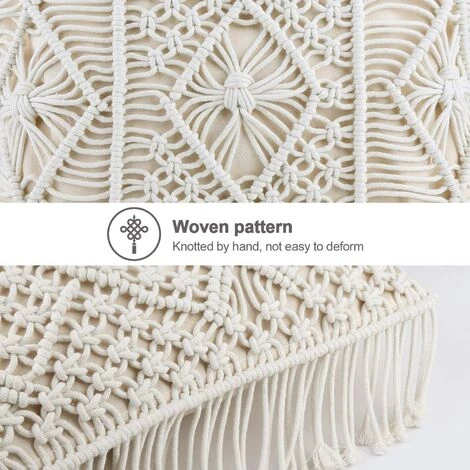 MODOU Housse De Coussin, Housse De Coussin, Coussin De Canapé, Coussin Décoratif, Housse De Coussin Boho, Coussin Décoratif En Coton Avec Macramé Pour Lit, Canapé, Canapé, Voiture, Beige, 45 * 45 Cm 5 MODOU Housse De Coussin, Housse De Coussin, Coussin De Canapé, Coussin Décoratif, Housse De Coussin Boho, Coussin Décoratif En Coton Avec Macramé Pour Lit, Canapé, Canapé, Voiture, Beige, 45 * 45 Cm – Image 5