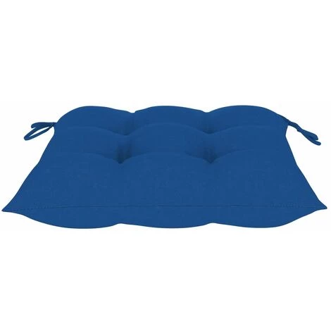 Hommoo Coussins De Chaise 4 Pcs Bleu 50x50x7 Cm Tissu 4 Hommoo Coussins De Chaise 4 Pcs Bleu 50x50x7 Cm Tissu – Image 4