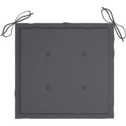 Hommoo Coussins De Chaise De Jardin 2 Pcs Anthracite 50x50x3 Cm -France Coussin et housse de coussin Soldes Boutique 54151265 5