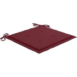 Hommoo Coussins De Chaise De Jardin 4 Pcs Bordeaux 50x50x3 Cm Tissu -France Coussin et housse de coussin Soldes Boutique 54151860 3