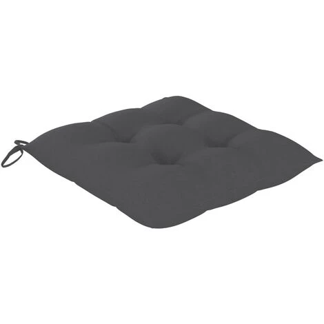 Hommoo Coussins De Chaise 4 Pcs Anthracite 40x40x7 Cm Tissu 3 Hommoo Coussins De Chaise 4 Pcs Anthracite 40x40x7 Cm Tissu – Image 3