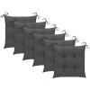 Hommoo Coussins De Chaise 6 Pcs Anthracite 40x40x7 Cm Tissu