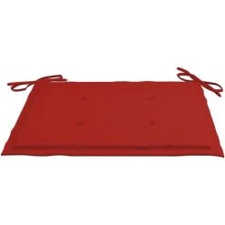 Hommoo Coussins De Chaise De Jardin 2 Pcs Rouge 50x50x3 Cm -France Coussin et housse de coussin Soldes Boutique 54152337 4