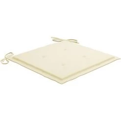 Hommoo Coussins De Chaise De Jardin 2 Pcs Creme 50x50x3 Cm -France Coussin et housse de coussin Soldes Boutique 54153473 3