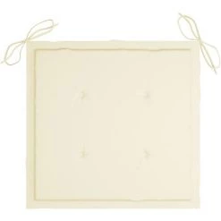 Hommoo Coussins De Chaise De Jardin 2 Pcs Creme 50x50x3 Cm -France Coussin et housse de coussin Soldes Boutique 54153473 5