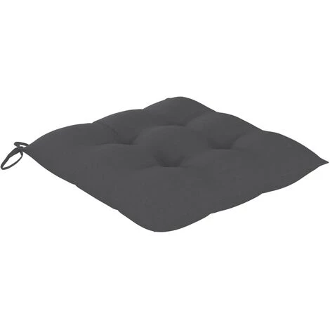 Hommoo Coussins De Chaise 2 Pcs Anthracite 50x50x7 Cm Tissu 3 Hommoo Coussins De Chaise 2 Pcs Anthracite 50x50x7 Cm Tissu – Image 3