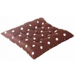 Coussin D'assise Carré à Pois 40x40 Cm Café FUIENKO