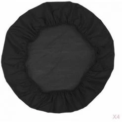 Housse De Coussin De Siège 4pcs Couleur De Noir FUIENKO