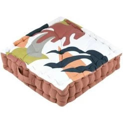 LOVELY CASA Coussin De Sol 45x45 Cm Papercut Coton - Rouge