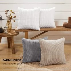 BARES Lot De 2 Taie D'oreiller Housse De Coussin Blanc 40x40cm En Velours Blanc Housse De Coussin Super Doux 7 BARES Lot De 2 Taie D'oreiller Housse De Coussin Blanc 40x40cm En Velours Blanc Housse De Coussin Super Doux -France Coussin et housse de coussin Soldes Boutique 54423308 3