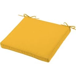 HOMEMAISON Galette De Chaise Unie Outdoor Hawai Curry 40 X 40 X 5 Cm - Curry