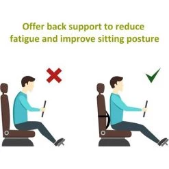 ALMI Coussin Soutien Lombaire En Maille Support Lombaire Avec Sangle De Fixation Elastique Peut Soulagement De La Douleur De Lombaire Idéal Pour Dossier De Chaise Voiture Bureau -France Coussin et housse de coussin Soldes Boutique 54445898 4