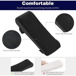 READCLY Coussin D'Accoudoir, Coussin De Bras De Chaise En Mousse à Mémoire Aide à Soulager Votre Stress, Coussin De Coude Ergonomique Pour Les Chaises De Bureau, Les Fauteuils Roulants, Noir 7 READCLY Coussin D'Accoudoir, Coussin De Bras De Chaise En Mousse à Mémoire Aide à Soulager Votre Stress, Coussin De Coude Ergonomique Pour Les Chaises De Bureau, Les Fauteuils Roulants, Noir -France Coussin et housse de coussin Soldes Boutique 54471479 3